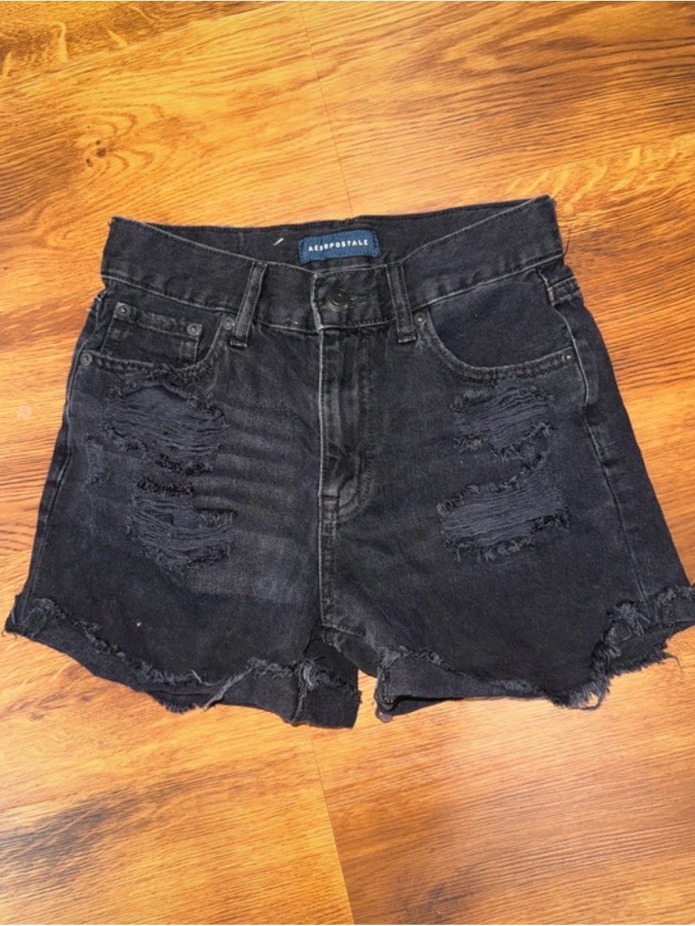 Aeropostale black Mom jean shorts size 0